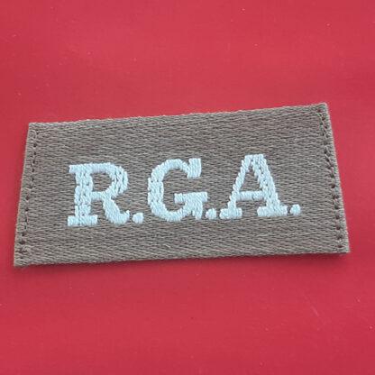 The Royal Garrison Artillery - WW1 Cloth Slip On Shoulder Badge