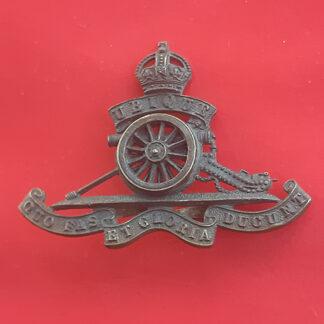 The Royal Artillery - King's Crown Officer's Service Dress Bronze Cap Badge