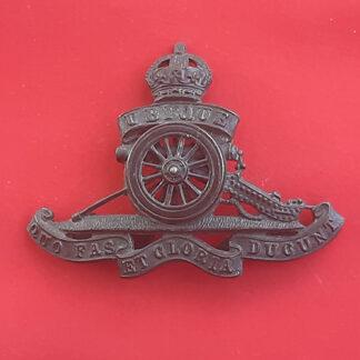 The Royal Artillery - King's Crown Officer's Service Dress Bronze Cap Badge