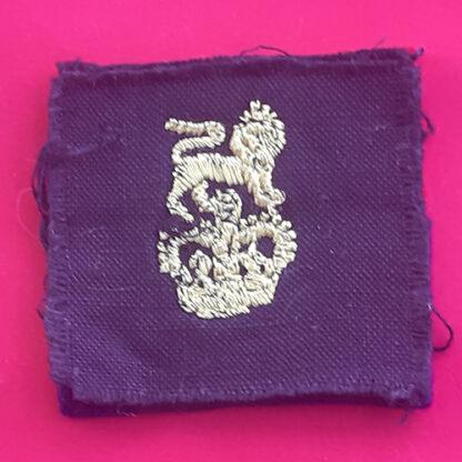 The War Office - Queen's Crown Woven Cloth Formation Badge - Image 2