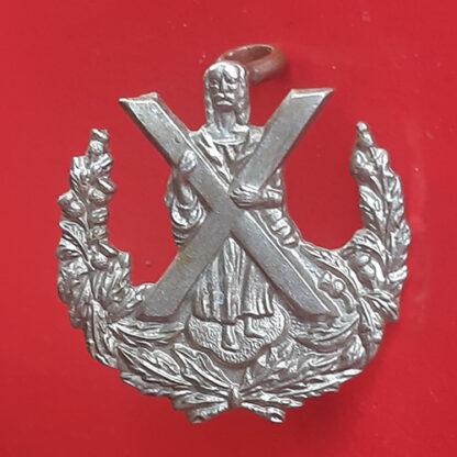 The Queen's Own Cameron Highlanders - White Metal Sporran Badge