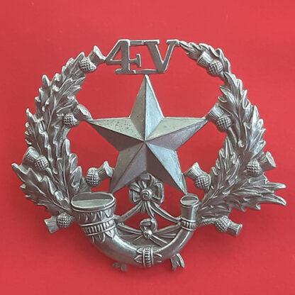 The 4th Volunteer Battalion The Cameronians - White Metal Cap Badge