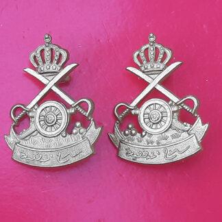 (Libya) Artillery - Officer's Gilt Collar Badges