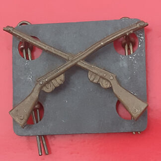 Crossed Rifles - Gilding Metal Trade Badge With Backing Plate