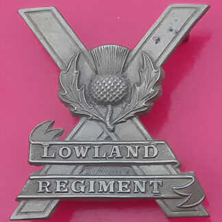 The Lowland Regiment - WW2 White Metal Cap Badge