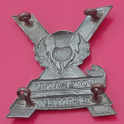 The Lowland Regiment - WW2 White Metal Cap Badge - Image 2