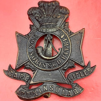 (South Africa) Cape Peninsula Rifles - Blackened Brass Cap Badge