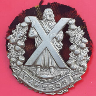 The Cameron Highlanders - White Metal Cap Badge