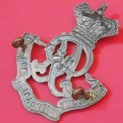 The Queen's Own Oxfordshire Hussars  - White Metal Cap Badge - Image 2