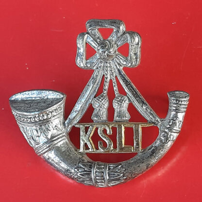 The King's Shropshire Light Infantry - Officer's Silver Plate Cap Badge