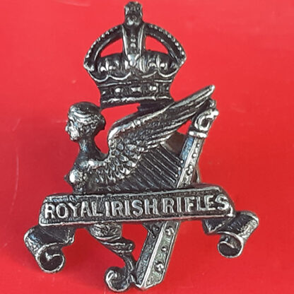 The Royal Irish Rifles - King's Crown Officer's Boss Badge