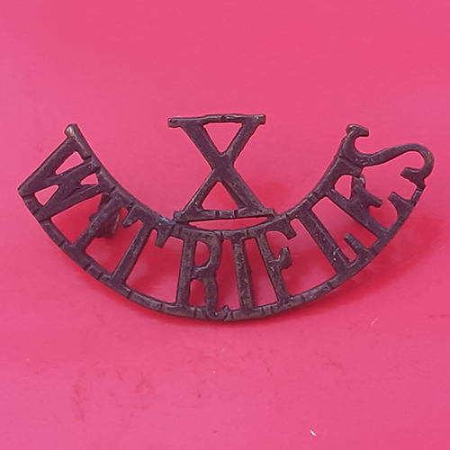 (South Africa) Witwatersrand Rifles - Blackened Brass Shoulder Title