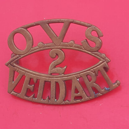 (South Africa) 2nd (Bloemfontein) Battery O.F.S. Field Artillery - Gilding Metal Shoulder Title
