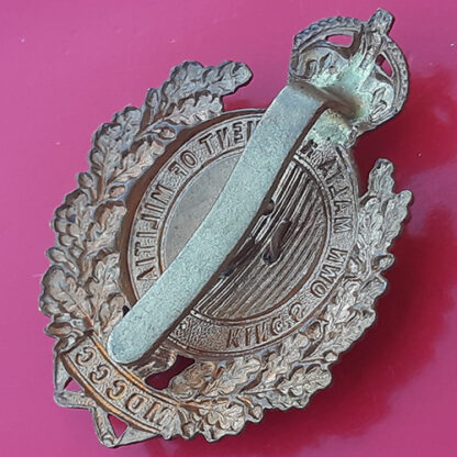 The King's Own Malta Regiment Of Militia - King's Crown Bi-Metal Cap Badge - Image 2