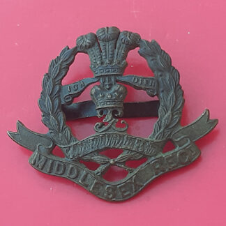 10th Middlesex Regiment - Officer's Service Dress Bronzed Cap Badge