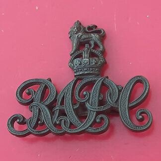 Royal Army Pay Corps - King's Crown Officer's Service Dress Bronzed Cap Badge