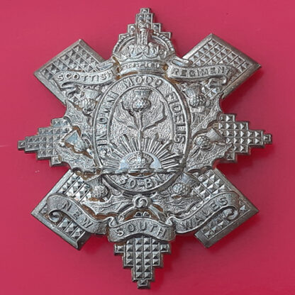 (Australia) 30th Infantry Battalion The New South Wales Scottish Regiment - White Metal Cap Badge