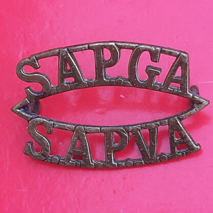 (South Africa) South Africa Permanent Garrison Artillery - Gilding Metal Shoulder Title
