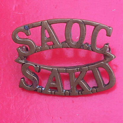 (South Africa) South Africa Ordnance Corps - Gilding Metal Shoulder Title