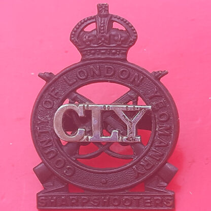 3rd/4th County Of London Yeomanry - Officer's Service Dress Cap Badge