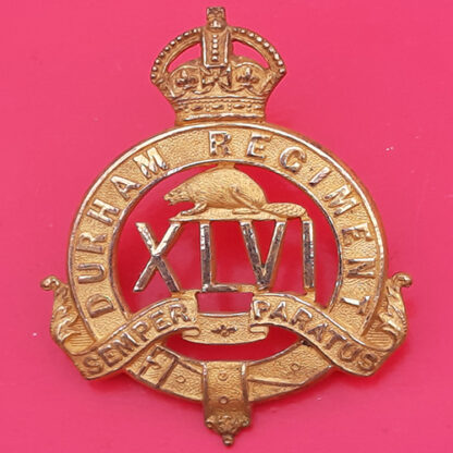 (Canada) The Durham Regiment - Officer's Gilt Cap Badge