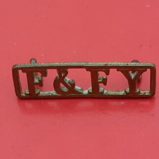 Fife & Forfar Yeomanry - Gilding Metal Shoulder Title