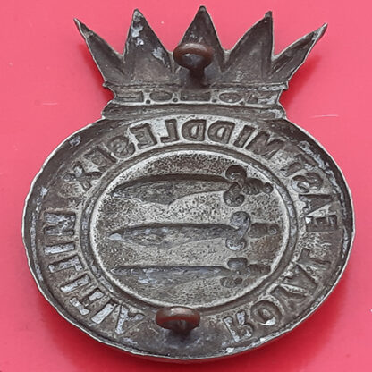 The Royal East Middlesex Militia - White Metal Cap Badge - Image 2