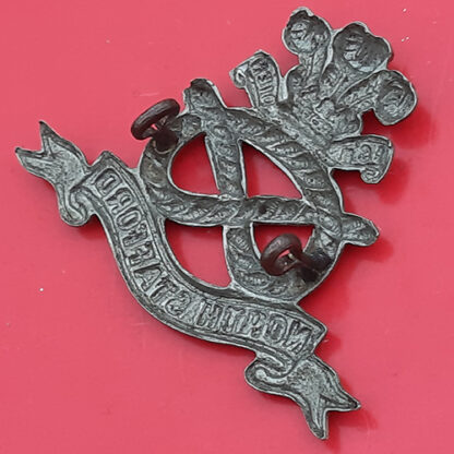 1st Volunteer Battalion The North Staffordshire Regiment - White Metal Cap Badge - Image 2