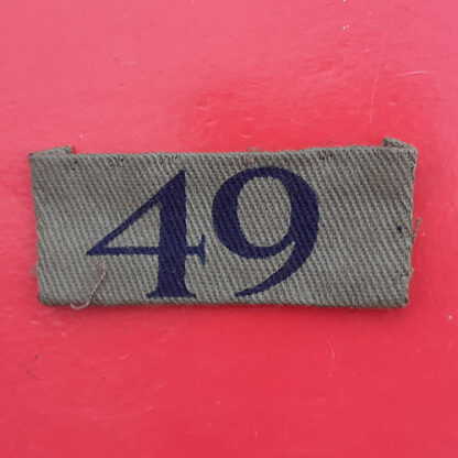 Home Guard - Cloth Number Badge