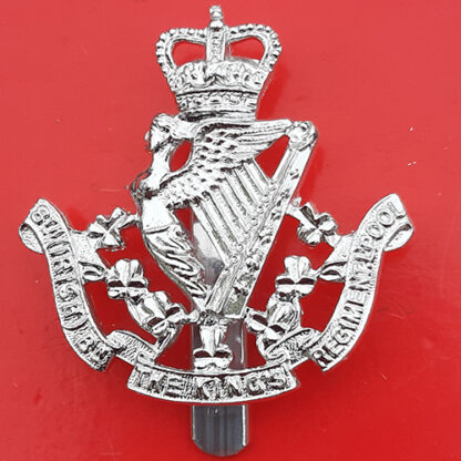 8th (Irish) Battalion The King's Regiment Liverpool - Silver Anodised Cap Badge
