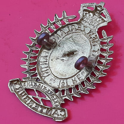 (New Zealand) The 1st Canterbury Regiment - King's Crown Bi-Metal Cap Badge - Image 2