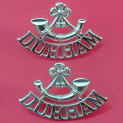 The Durham Light Infantry - Silver Anodised Shoulder Titles