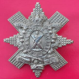 The 5th Volunteer Battalion (Glasgow Highlanders) Highland Light Infantry - White Metal Cap Badge