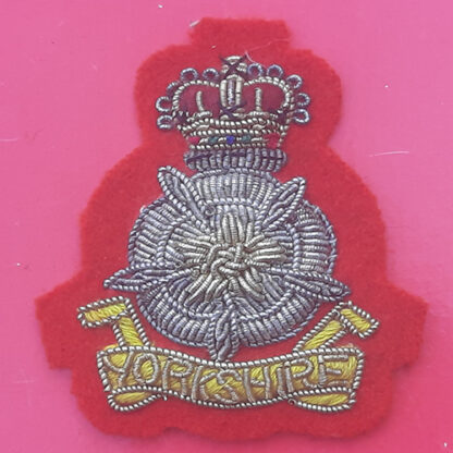 The Yorkshire Volunteers - Officer's Bullion Cloth Cap Badge