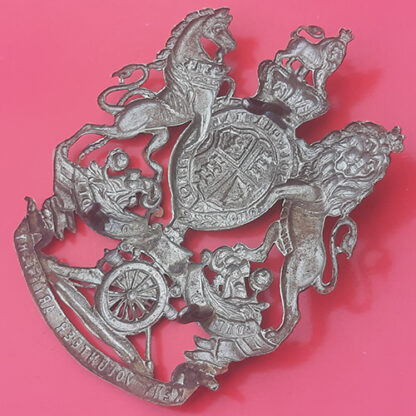 Kent Artillery Volunteers - Queen Victoria's Crown White Metal Helmet Plate - Image 2