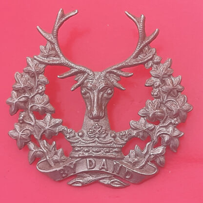 The Gordon Highlanders - White Metal Cap Badge