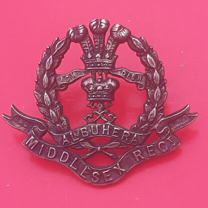 The Middlesex Regiment - Officer's Silver Cap Badge