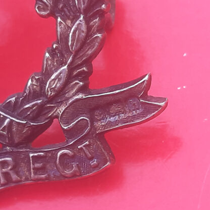 The Middlesex Regiment - Officer's Silver Cap Badge - Image 3
