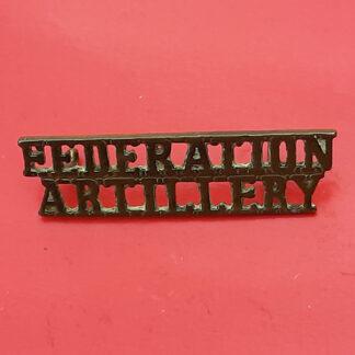 (Malaya) Federation Artillery - Gilding Metal Shoulder Title