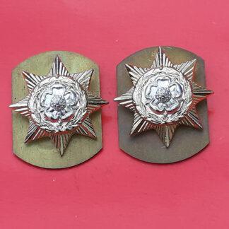 The Prince Of Wales's Own Yorkshire Regiment - Silver & Gold Collar Badges