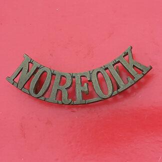 The Royal Norfolk Regiment - Gilding Metal Shoulder Title