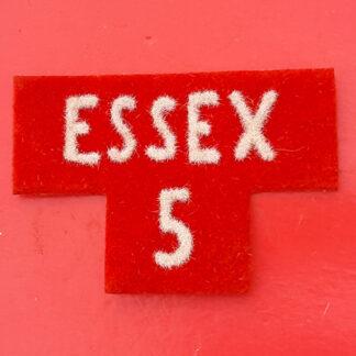 The Essex Home Guard Phase 2 - Essex 5 Rubber Backed Cloth Shoulder Title