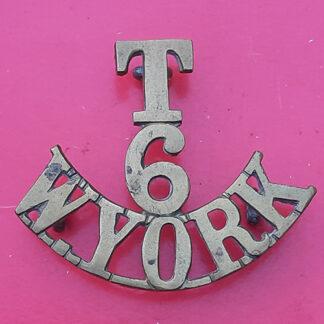 The 6th West Yorkshire Territorials - Gilding Metal Shoulder Title