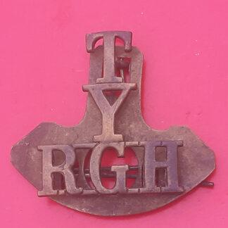 The Royal Gloucestershire Hussars Territorial Yeomanry - Gilding Metal Shoulder Title
