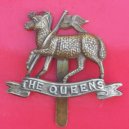 The Queen's (West Surrey) Regiment - Bi-Metal Cap Badge Without Apostrophe