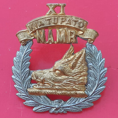 (New Zealand) The 11th (North Auckland) Mounted Rifles - Bi-Metal Cap Badge