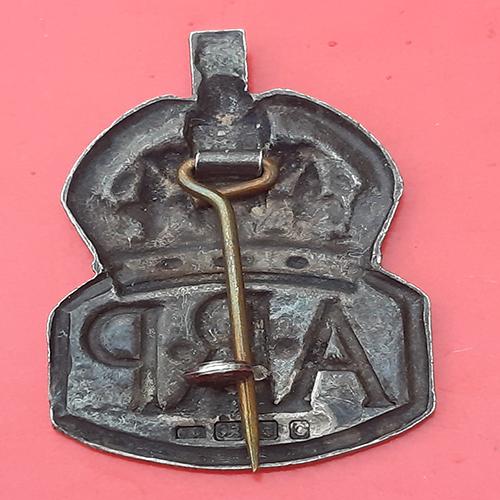 Silver A.R.P Pin Back Badge Dated 1938 - Image 2
