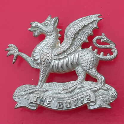 The Buffs (East Kent Regiment) - Officer's Silver Plate Cap Badge