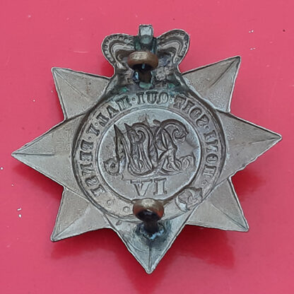 The 4th Royal Lancashire (Duke Of Lancaster's Own) Light Infantry Militia - Queen Victoria's Crown White Metal Cap Badge - Image 2
