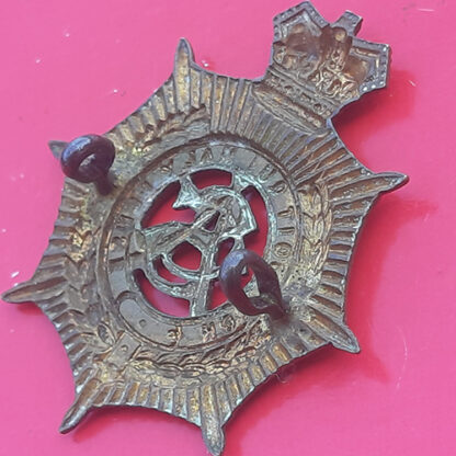 The Army Service Corps - Queen Victoria's Crown Gilding Metal Cap Badge - Image 2